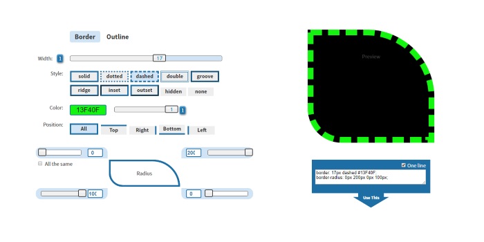 css border style generator