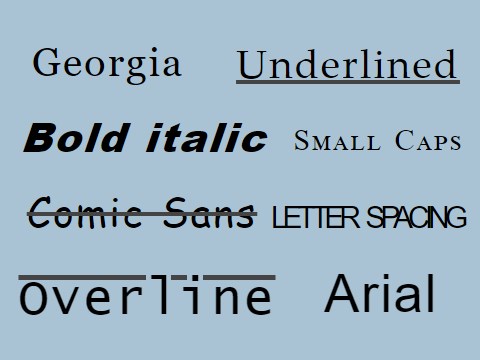 font styles